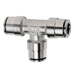 Load image into Gallery viewer, Firestone Union Tee 1/4in. Nickel Push-Lock Air Fitting - Single (WR17603461)
