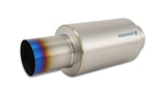 Load image into Gallery viewer, Vibrant Titanium Muffler w/Straight Cut Burnt Tip 4in Inlet / 4in Outlet
