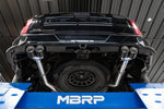 Load image into Gallery viewer, MBRP 19-21 Chevy Silverado 1500 6.2L 2.5in Dual Split Rear Cat Back w/ Quad Carbon Fiber Tips- T304
