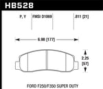 Load image into Gallery viewer, Hawk 05-11 F-250/F-350 Super Duty Pickup / 11 F-550 Super Duty Pickup Front LTS Street Brake Pads
