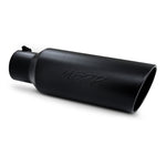 Load image into Gallery viewer, MBRP Universal Tip 6in OD Rolled End 4in Inlet 18in L Black Coated Exhaust Tip
