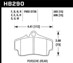 Load image into Gallery viewer, Hawk 98 Porsche 911 Targa/99-08 911 Carrera 4/00-06 Boxster S DTC-70 15mm Rear Brake Pads
