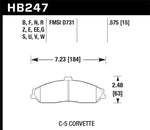 Load image into Gallery viewer, Hawk 2008-2009 Cadillac XLR Platinum HPS 5.0 Front Brake Pads
