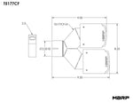 Load image into Gallery viewer, MBRP Universal Carbon Fiber Dual Tip 4in OD/2.5in Inlet
