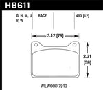 Load image into Gallery viewer, Hawk Wilwood 7912 DTC-30 Race Brake Pads
