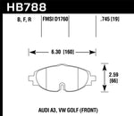 Load image into Gallery viewer, Hawk 15-17 VW Golf / Audi A3/A3 Quattro Front High Performance Brake Pads
