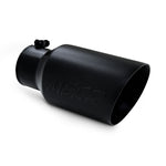 Load image into Gallery viewer, MBRP Universal Tip 6 O.D. Dual Wall Angled 4 inlet 12 length - Black Finish
