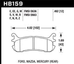 Load image into Gallery viewer, Hawk 97-02 Ford Escort (Inc. LX/Sport) / 94-03 Mazda Miata DTC-60 Race Rear Brake Pads (D636)
