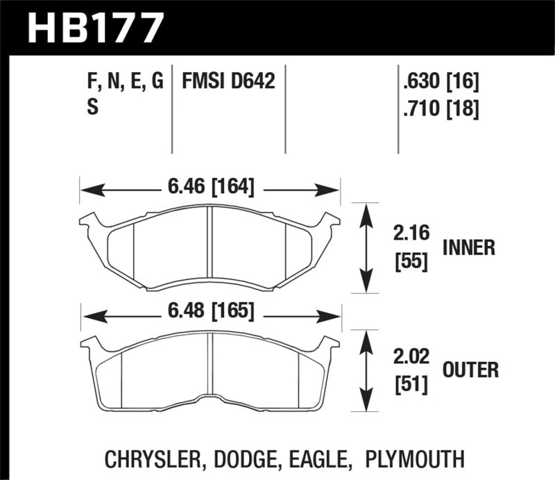 Hawk 95-97 Dodge Neon HP+ Front Street Brake Pads