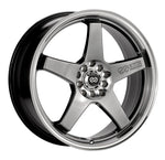 Load image into Gallery viewer, Enkei EV5 17x7 5x100/114.3 45mm Offset 72.6 Bolt Diameter Hyper Black w/ Machined Lip Wheel
