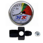 Load image into Gallery viewer, Nitrous Express N2O Flo-Thru Pressure Gauge (0-1500 PSI) 6AN
