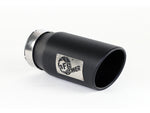 Load image into Gallery viewer, aFe Power Diesel Exhaust Tip Black- 4 in In x 5 out X 12 in Long Bolt On (Right)
