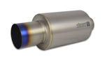 Load image into Gallery viewer, Vibrant Titanium Muffler w/Straight Cut Burnt Tip 3in. Inlet / 3in. Outlet
