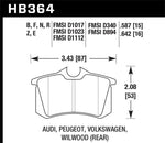 Load image into Gallery viewer, Hawk 97-04 Audi A4/00-03 A6/00-02 S4/00-06 TT / 02-04 VW Golf GTI Rear Blue 9012 Race Brake Pads
