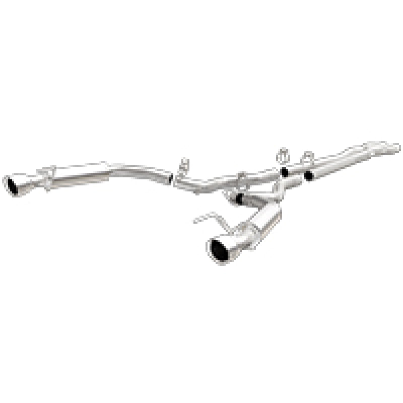 MagnaFlow Cat Back, SS, 2.5in, Competition, Dual Split Polished 4.5in Tips 2015 Ford Mustang V6 3.7L