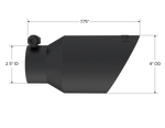 Load image into Gallery viewer, MBRP Universal 4in OD Dual Wall Angled 2.5in Inlet 8in Lgth Exhaust Tip - Black
