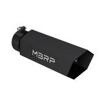 Load image into Gallery viewer, MBRP Universal Hex Tip 4in Inlet 16in Length w/ Logo - Black Coated
