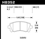 Load image into Gallery viewer, Hawk 1998-2/2002 Subaru Forester L (w/Rear Drum Brakes) High Perf. Street 5.0 Front Brake Pads
