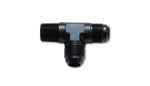 Load image into Gallery viewer, Vibrant -4AN x 1/8in NPT Flare to Pipe On Run Tee Adapter Fitting - Aluminum
