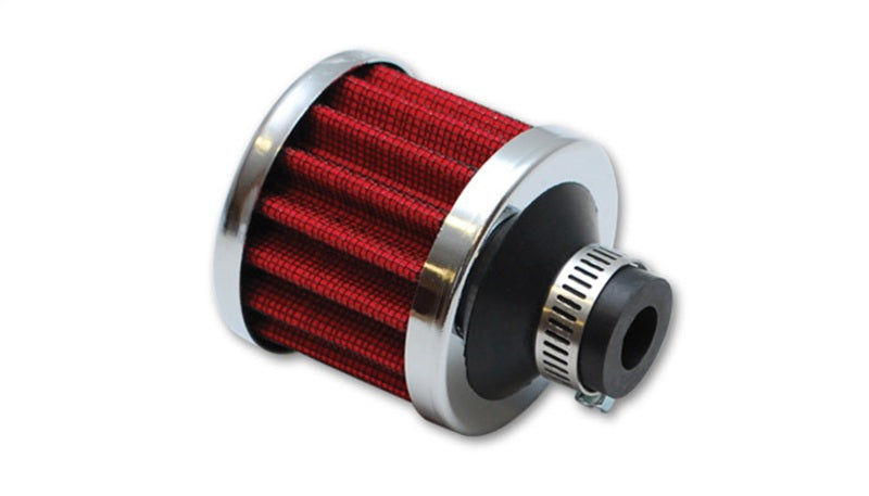 Vibrant Crankcase Breath Filter w/ Chrome Cap 2 1/8in 55mm Cone ODx2 5/8in 68mm Tallx1in 25mm in ID