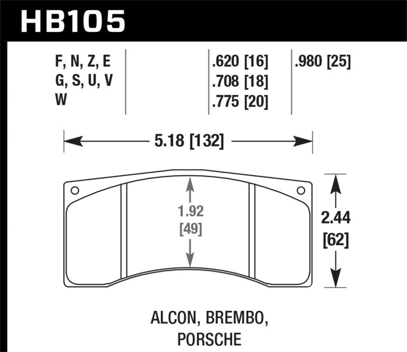 Hawk Alcon B Caliber HP+ Street Brake Pads