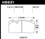 Load image into Gallery viewer, Hawk 09-11 Corvette Z06/ZR-1 (w/Carbon Ceramic Brake Package and Iron rotors) HP+ Autocross Front Br
