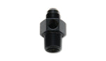 Load image into Gallery viewer, Vibrant -6AN Male to 3/8in NPT Male Union Adapter Fitting w/ 1/8in NPT Port
