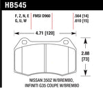 Load image into Gallery viewer, Hawk 2003-2004 Infiniti G35 (w/Brembo Brakes) HPS 5.0 Front Brake Pads
