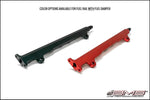 Load image into Gallery viewer, AMS Performance 08-15 Mitsubishi EVO X CNC Machined Aluminum Fuel Rail w/Pulsation Dampener - Red
