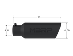 Load image into Gallery viewer, MBRP Universal Tip 6in OD Rolled End 4in Inlet 18in L Black Coated Exhaust Tip
