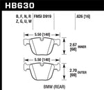 Load image into Gallery viewer, Hawk 04-10 BMW 535i/545i/550i / 04-10 645Ci/650i /02-09 745i/745Li/750 HPS 5.0 Street Brake Pads
