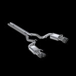 Load image into Gallery viewer, MBRP 18-20 Ford Mustang GT 5.0 w/ Quad Tip Active Exhaust Cat Back Split Rear T304 w/ Carb Fib Tips
