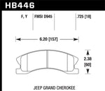 Load image into Gallery viewer, Hawk 99-04 Jeep Grand Cherokee w/ Akebono Front Calipers ONLY LTS Street Front Brake Pads
