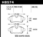 Load image into Gallery viewer, Hawk 07+ Mini Cooper HPS 5.0 Rear Brake Pads
