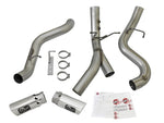 Load image into Gallery viewer, aFe Large Bore-HD 4in 409-SS DPF-Back Exhaust w/Dual Polished Tips 2017 GM Duramax V8-6.6L (td) L5P
