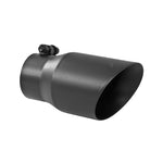 Load image into Gallery viewer, MBRP Tip 3in Round x 4in Inlet OD Dual Walled Angled Black Tip - Fits all 3in Exhausts
