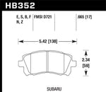 Load image into Gallery viewer, Hawk 02-03 WRX / 98-01 Impreza / 97-02 Legacy 2.5L / 98-02 Forester 2.5L D721 HP+ Street Front Brake
