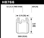 Load image into Gallery viewer, Hawk BMW DTC-60 Race Rear Brake Pads
