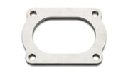 Vibrant T304 SS 4 Bolt Flange for 3in O.D. Oval tubing