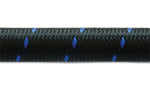 Load image into Gallery viewer, Vibrant -8 AN Two-Tone Black/Blue Nylon Braided Flex Hose (5 foot roll)
