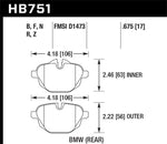 Load image into Gallery viewer, Hawk 2015 BMW 428i Gran Coupe / 11-16 535i / 11-16 X3/X4 HPS 5.0 Rear Brake Pads
