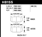 Load image into Gallery viewer, Hawk 1990-1990 Mazda RX-7 GXL (w/Elec Adjust Susp) HPS 5.0 Front Brake Pads
