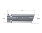 Load image into Gallery viewer, MBRP Universal Tip 6in OD Angled Rolled End 5in Inlet 18in Lgth T304 Exhaust
