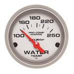 Load image into Gallery viewer, Autometer Water Temp Gauge 2 1/6in 100-200 Degree F Electric Marine Silver
