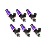 Load image into Gallery viewer, Injector Dynamics 1340cc Injectors - 60mm Length - 14mm Purple Top - 14mm Lower O-Ring (Set of 6)

