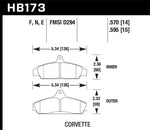 Load image into Gallery viewer, Hawk 84-87 Chevy Corvette 5.7 HPS Street Front Brake Pads
