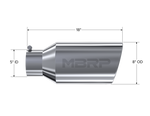 Load image into Gallery viewer, MBRP Universal Tip 8in OD Rolled End 5in Inlet 18in Length T304
