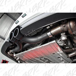 Load image into Gallery viewer, MBRP 14-19 Porsche GT3/GT3RS 3in Center Muffler Bypass 4in Tips - Black Coated
