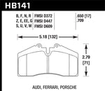 Load image into Gallery viewer, Hawk 94-96 Ferrari 456GT Rear / 91-94 Porsche 911 Rear / 94-98 Porsche 911 Front / 86-91 Porsche 928
