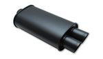 Load image into Gallery viewer, Vibrant StreetPower FLAT BLACK Oval Muffler with Dual 3in Outlets - 2.5in inlet I.D.
